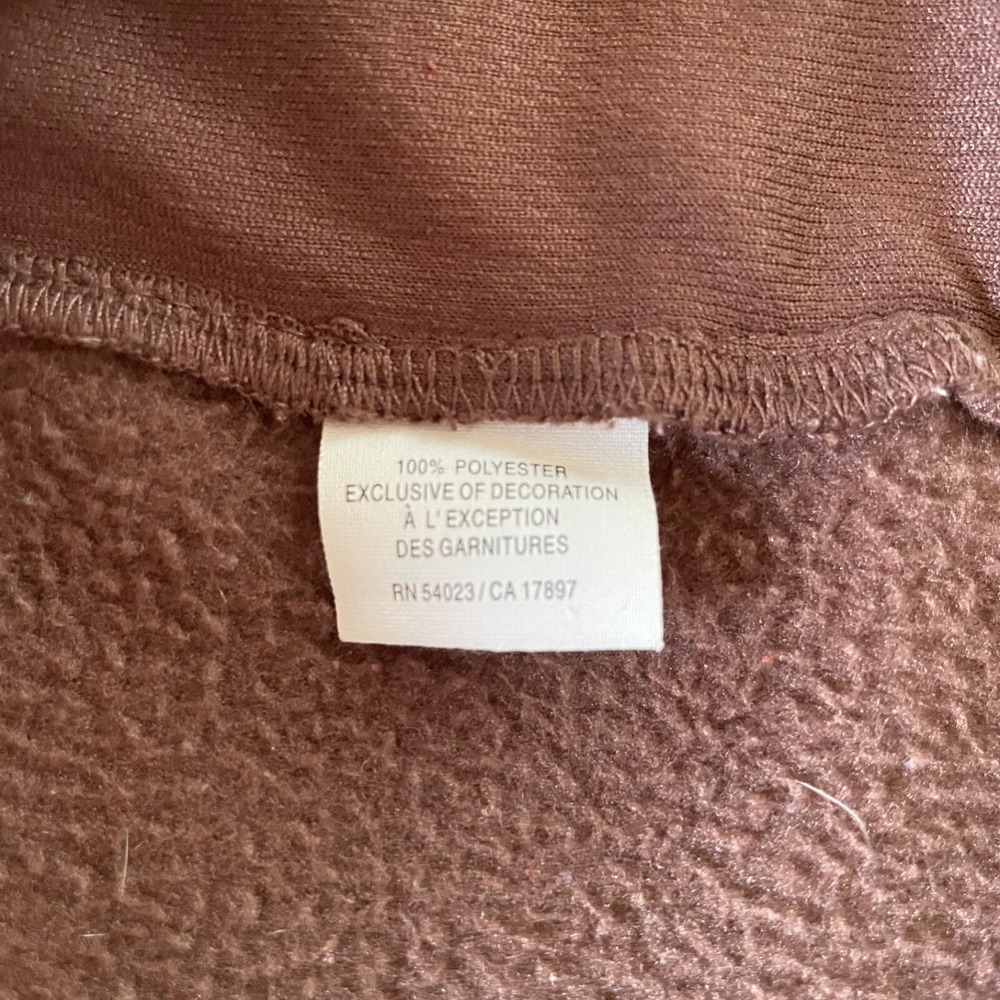 Old Navy Fleece Jacket 1/4 Zip Pull Over Mens XL Brown Black Trim Pockets - Picture 5 of 6